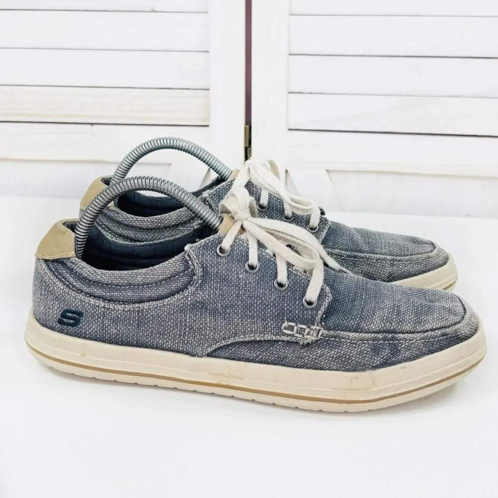 Skechers Define‎ Soren Canvas Slip On Boat Shoe Loafers Blue 8.5